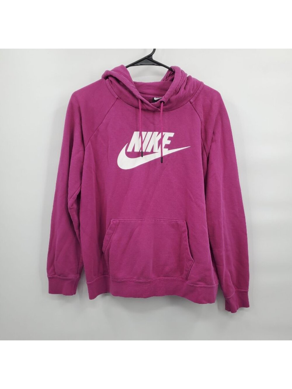 NIKE Sportswear Essential Fleece Pullover Hoodie Women Size Medium Fireberry